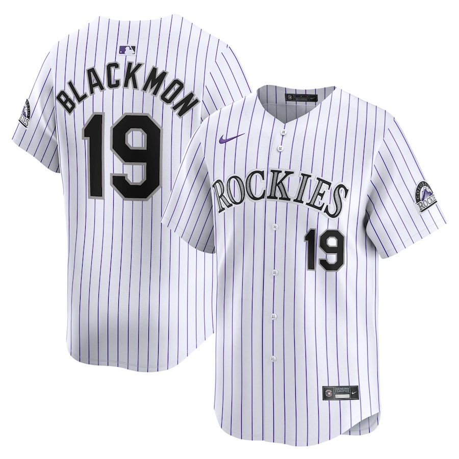 Men Colorado Rockies #19 Charlie Blackmon Nike White Home Limited Player MLB Jersey->colorado rockies->MLB Jersey